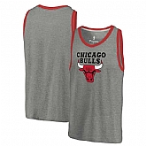 Chicago Bulls Team Essential Tri-Blend Tank Top - Heather Gray,baseball caps,new era cap wholesale,wholesale hats